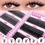 150D High Density Cluster Lash Book - Pink Book 3456810-30 Rows