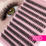Eyelash Book/Cross-border Large Capacity Single Cluster False Eyelashes 9-16mm Natural Thick Style Eyelash Set - Eyelash Book 40D 10 Rows