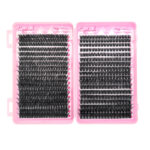 European and American cross-border eyelash book large capacity segmented DIY hot melt D curl 80D/100D export thick false eyelashes - Lash Book Powder Card 80100D-36 Rows