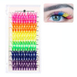 European and American cross-border false eyelash book set, large capacity, colorful segmented full set of single cluster flower lashes, curled and lifted eyelashes - 【Single Box】A05120Pcs