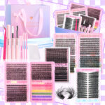 Amazon cross-border European and American style false eyelash gift box, thick single-cluster segmented eyelash set, eyelash book - Gift Box 4