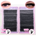 150D High Density Cluster Lash Book - Purple Book 80100-36 rows
