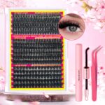 European and American cross-border hot-selling DIY single cluster false eyelashes, large capacity, curly and thick mixed style eyelashes wholesale - DIY-SET-236+Accessories