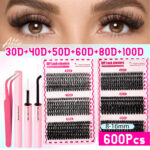 Amazon Best-Selling Asian False Eyelash Set, Wispy Lash Book, Cross-Border Eyelash for European and American Markets, Factory Wholesale - 30 Row Lash Book 30+40+50+60+80+100P