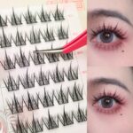 Custom Dog Series Glue-Free Self-Adhesive Lazy Three-Step Lash Clusters for Women, Simulation False Eyelashes, Little Wild Rabbit Eyelashes - Trilogy Comes with tweezers