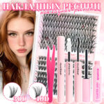 30D 40D DIY Segment Cluster Lashes - Set 2 (Glue + Tweezers + Remover)
