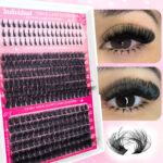 [Low Price High Volume] Europe-US Cross-border Segmented Hot Melt Fluffy Dense Curly False Eyelash Set - Lower lashes + 80100D fluffy