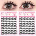100 Clusters Large Capacity Glue-Free No-Stem Dog-Style False Eyelashes Lazy Natural Beginner Comic Segmented False Eyelashes Wholesale - 200 clusters glue-free dog series [no gift]