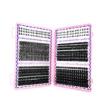 150D High Density Cluster Lash Book - Purple Card Bottom +6080100120P