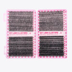 Cross-border best-selling eyelash book, large capacity segmented cluster lashes 30D/40D/60D/80D mixed pack false eyelashes - Pink Book 3468