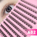Cross-border trade European and American style false eyelashes washboard 10 rows Middle Eastern eyelashes versatile Amazon segment false eyelashes - [Single Box] Washboard A02 10 rows