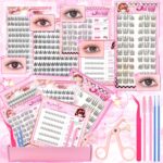 Cross-border false eyelashes, European and American style, a set of segmented natural mixed large-capacity eyelash book family set eyelash kit - 【Gift Box 5】Family Portrait Gift Box