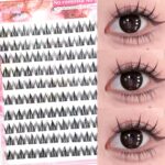 100 clusters large capacity glue-free small milk dog series false eyelashes lazy thick natural beginner eyelashes comic segment - 100 clusters glue-free dog series [no gift] 12mm