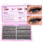 150D High Density Cluster Lash Book - Purple book horizontal 40P-22 rows