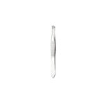 False eyelash glue and tweezers set, gentle and non-irritating, invisible and easy to remove, hypoallergenic eyelash glue 4g/1 piece - Small silver tweezers