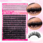 European and American cross-border false eyelashes lower lashes +80D fluffy style segment cluster DIY lashes - Lower lashes +100D fluffy--15 rows
