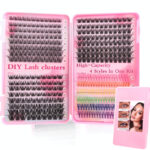 Export eyelash book 30D40D50D cross-border DIY Lashes 32 rows 640 Pcs soft eyelashes custom curl - Eyelash Book A010204C-30 Rows
