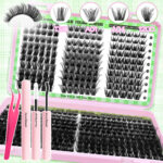 Large Capacity FW04 Cluster Lash Book - Green Book 50 Rows + Glue + Tweezers