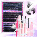 [Hot Sale in Russia] False Eyelashes Cross-border EU/US with Glue Ozon Hot Style 6080100D Eyelash Set - Single box + glue + tweezers + remover