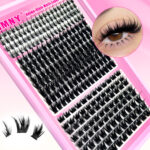 Cross-border thick eyelash clusters 20 rows mixed set lower lashes segmented large capacity European and American false eyelashes wholesale - Pink Vertical Bottom AM125 Soft Pack - 20 Rows