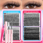 [New] Cross-border European and American style 30D40D50D large capacity lash book set Middle East Russia false eyelashes - Single box lashes + glue + tweezers