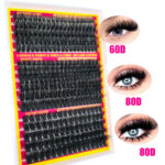 European and American cross-border hot-selling DIY single cluster false eyelashes, large capacity, curly and thick mixed style eyelashes wholesale - DIY-SET-236