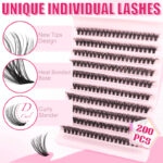 Amazon cross-border trade eyelashes false eyelashes 40D single cluster DIY segmented European American Middle East self-lamination soft bristle - [Single Box] CYB-40D