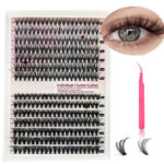 [Low Price High Volume] Cross-border European-American Style False Eyelashes 30D40D Mixed Lashes Foreign Trade Asian Mixed Race Eye Lashes - 30D40D14 row + tweezers