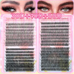 150D High Density Cluster Lash Book - Pink Book 345-32 Row