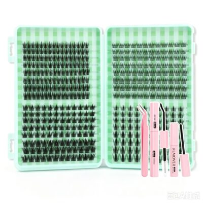 cross border bestseller large capacity 400 cluster lash book wheat spike pure wild autumn maple leaf three piece fishtail mixed dense segmented