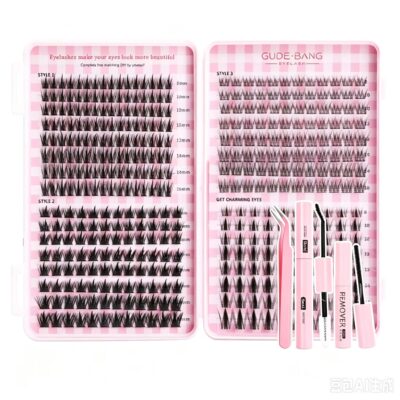 cross border bestseller large capacity 400 cluster lash book wheat spike pure wild autumn maple leaf three piece fishtail mixed dense segmented