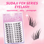 Large capacity segmented false eyelashes, European and American comic Barbie, lazy person camera-ready, thick and ultra-fine stem single cluster eyelashes wholesale