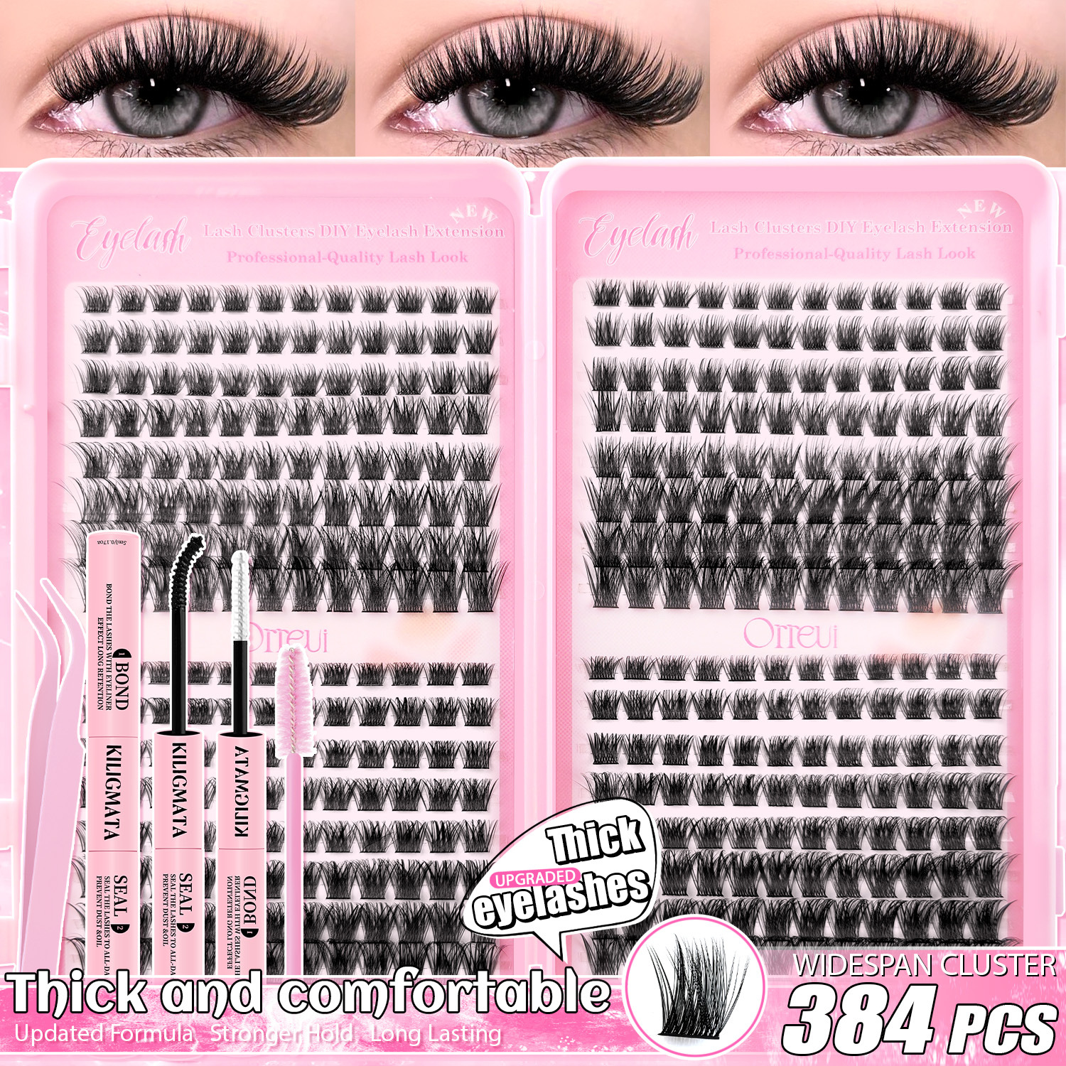 o1cn010h5u7s1pvyfvl71cw 2219025691847 0 cib.jpg Cross-border Amazon Temu Large Capacity T50 Thick Style Lash Book Glue Tool Set DIY Lash Kit