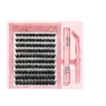 No-glue false eyelashes, European and American manufacturer customized 3040D cross-border false eyelashes with glue, wholesale DIY eyelashes