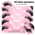 Cross-border one-piece 10-pair false eyelashes, cat-eye elongated tail style, European and American hot girl style, double eyelid false eyelashes