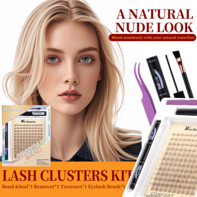 Cross-border bestseller brown transparent stem large capacity D-curve single cluster false eyelashes 8-18mm DIY segmented self-lash extension