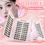 Large Capacity No-Glue False Eyelashes Fox Style Self-Application Segmented Clumps Sunflower Fishtail Lazy Person Lash Book for Beginners