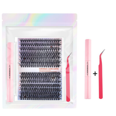 Amazon Best Seller Thick False Eyelashes Single Cluster Natural 30D/40D Hot Melt Flower Eyelashes DIY Segmented Lashes