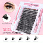 European and American cross-border bestseller false eyelash set 50D/80D/100D single cluster segmented 3D eyelashes wild fluffy