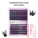 European and American cross-border best-selling DIY eyelash glue set, natural and thick 280 clusters segmented flower false eyelashes wholesale