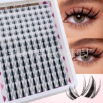 Autumn Maple Leaf 14-row Large Capacity Transparent Stem Little Devil Trilogy Natural Segmented False Lashes Soft Curled