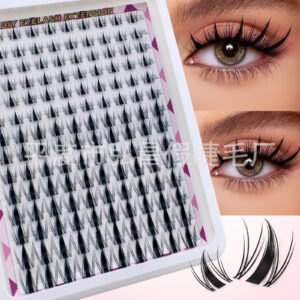 Autumn Maple Leaf 14-row Large Capacity Transparent Stem Little Devil Trilogy Natural Segmented False Lashes Soft Curled