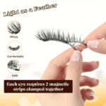 New Magnetic Eyelashes No Glue Three Magnet Little Devil Lashes Natural Adhesion Reusable Pair Pack Wholesale