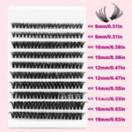 Cross-border bestseller 30-100D cluster lashes, factory stable supply, European and American segmented curly