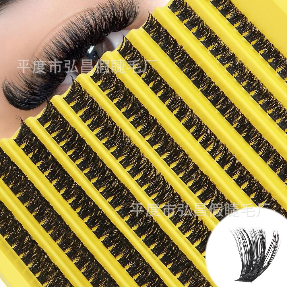 o1cn011xxr0e1vvptk45qjm 4268352658 0 cib.jpg Cross-border bestseller 30-100D cluster lashes, factory stable supply, European and American segmented curly