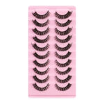 Cross-border Europe, America, Russia DD curl thick simulated curly big eye 3D imitation mink false eyelashes in stock wholesale eye tail