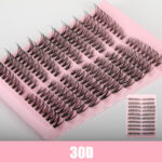 Cross-border 40D brown segment false eyelashes mixed DIY large capacity thick curly self-lash hot melt cluster manufacturer