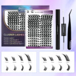 DIY Sectional False Lashes 12 Rows Large Capacity Set False Lashes 30D40D Combination Hot Melt Lash Set