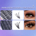 Amazon Best Seller Thick False Eyelashes Single Cluster Natural 30D/40D Hot Melt Flower Eyelashes DIY Segmented Lashes