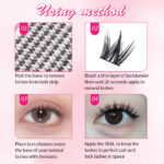 Large capacity segmented false eyelashes, European and American comic Barbie, lazy person camera-ready, thick and ultra-fine stem single cluster eyelashes wholesale